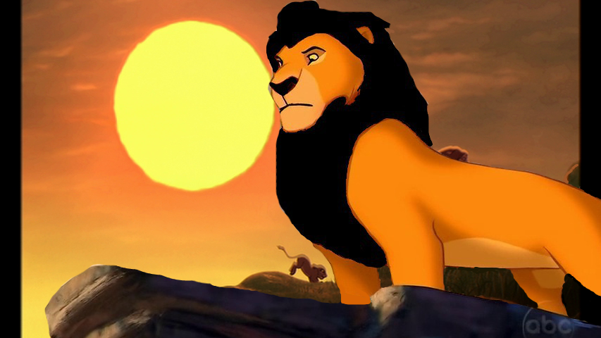 Le soleil se couche sur un grand roi 