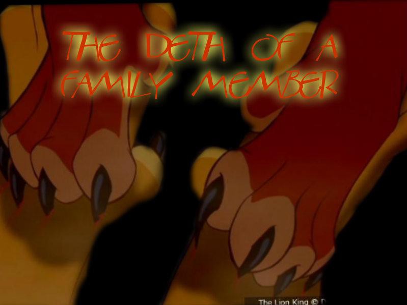 A death of a family member collage