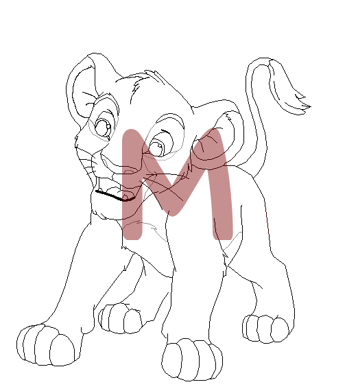 Lineart Simba(2)