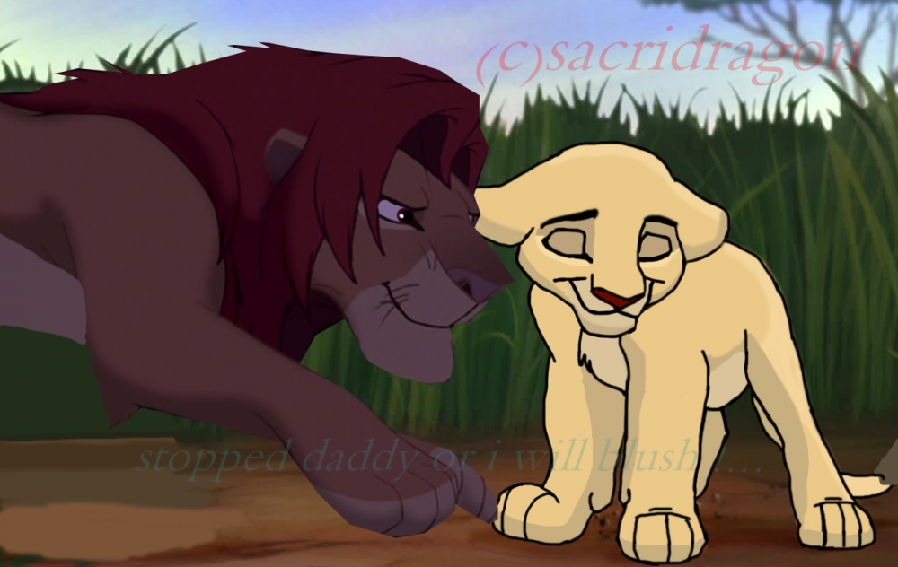stopped daddy or i will blush ! - aurora , simba