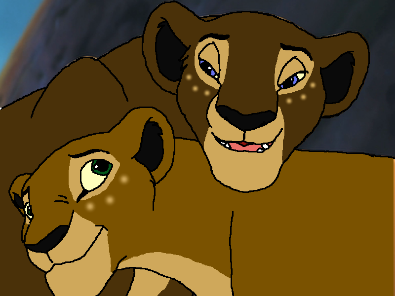 Uhai and her mother before her first hunt