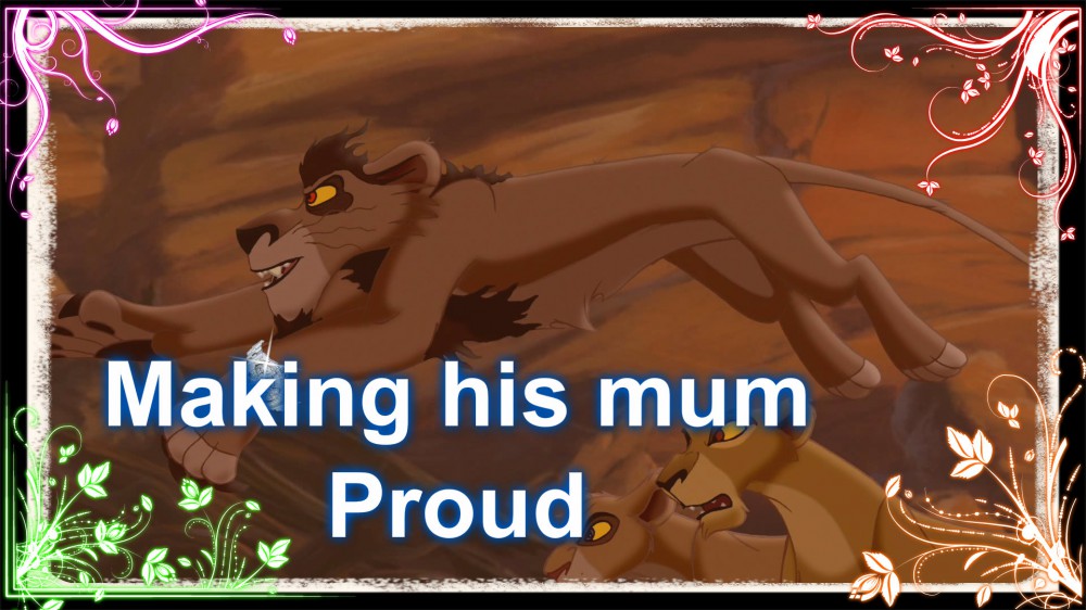 Making his mum Proud