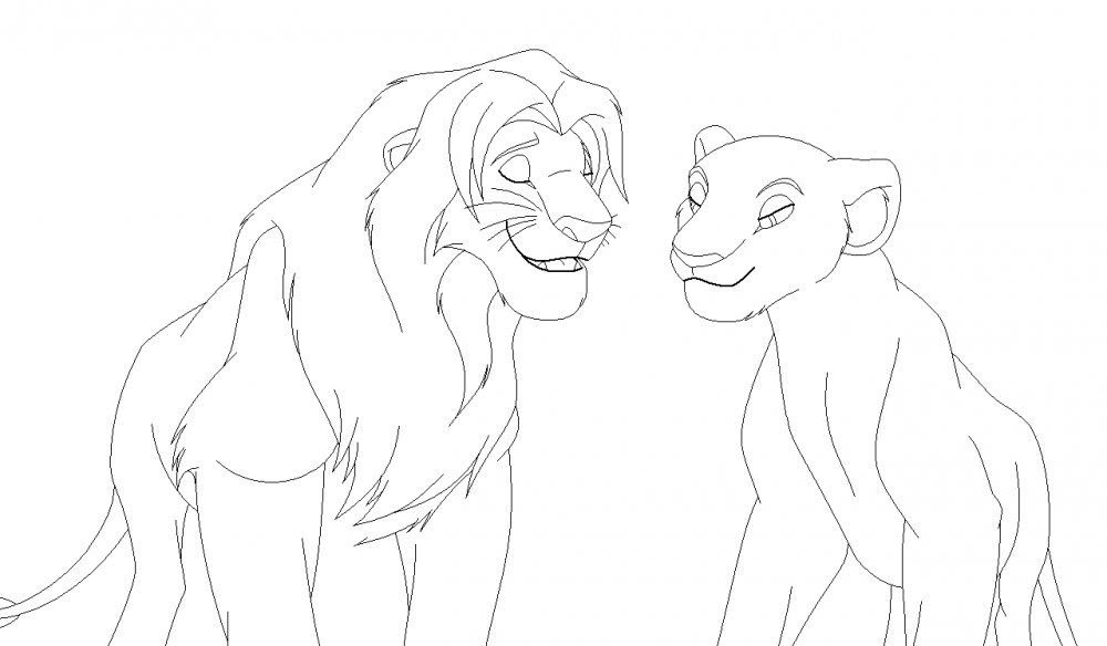 Lion Couple Blank Render *FRIENDS ONLY*