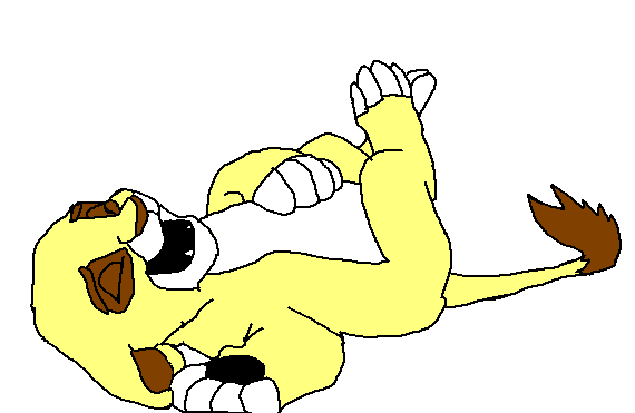 one laughing cub