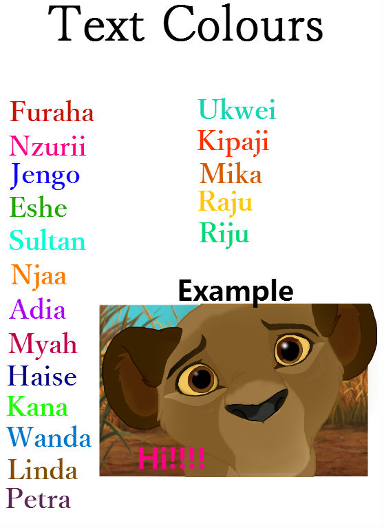 Comic text colors 