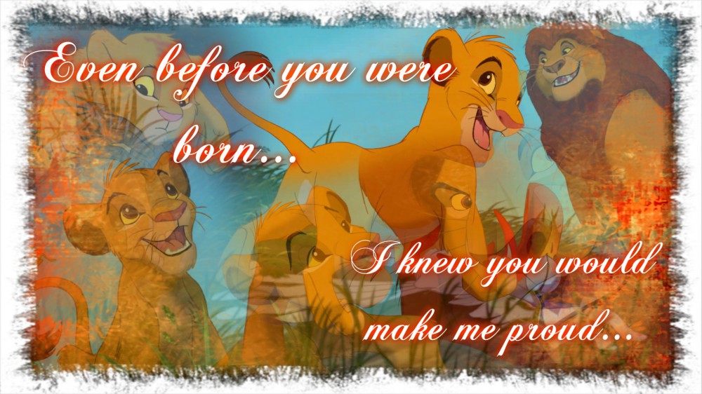 I knew you would make me proud...
