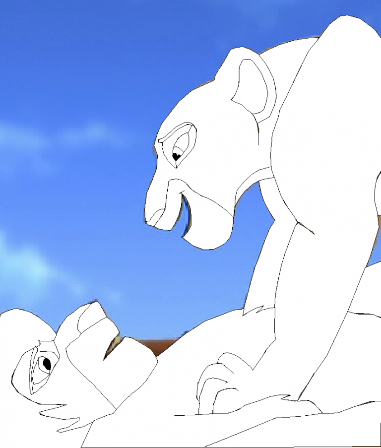 Simba and Nala Render