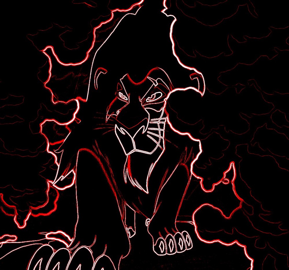 Scar- red neon