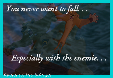 You never want to fall Especially with the enemie