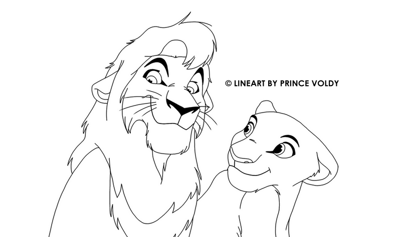 Commande : Lineart Kovu & Kiara