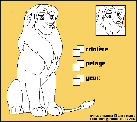 Image type pour présentation de personnages