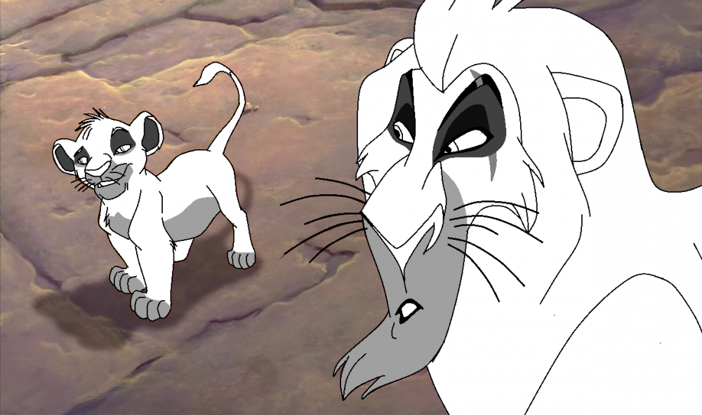 Scar and Simba, Base