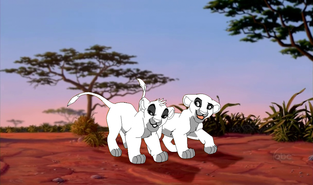 Simba and Nala as cubs - Base