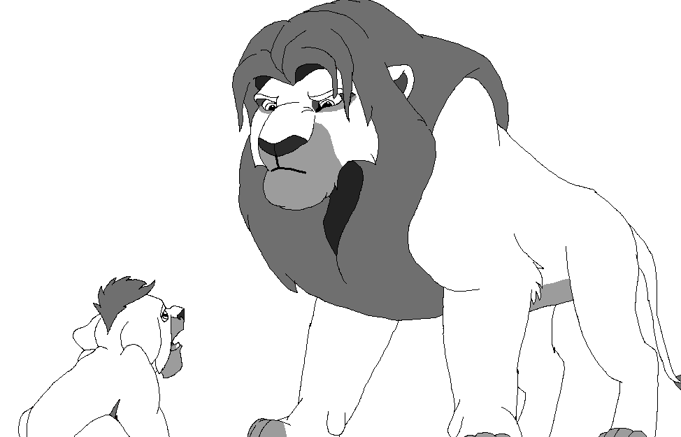 Scolding his cub Base