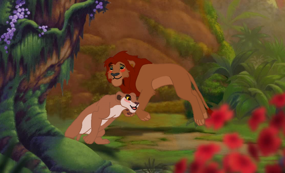 A king with his queen..