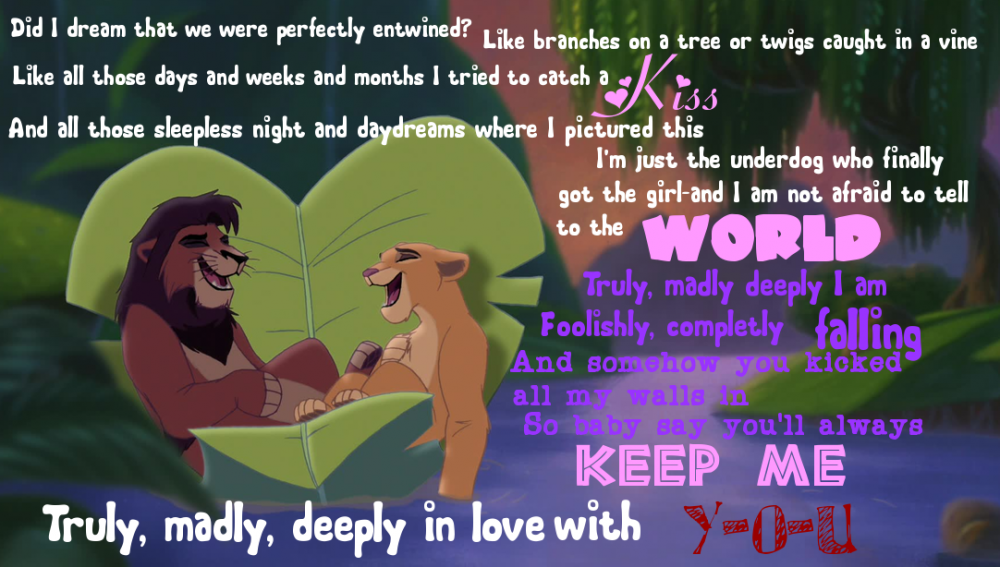 Truly, madly, deeply