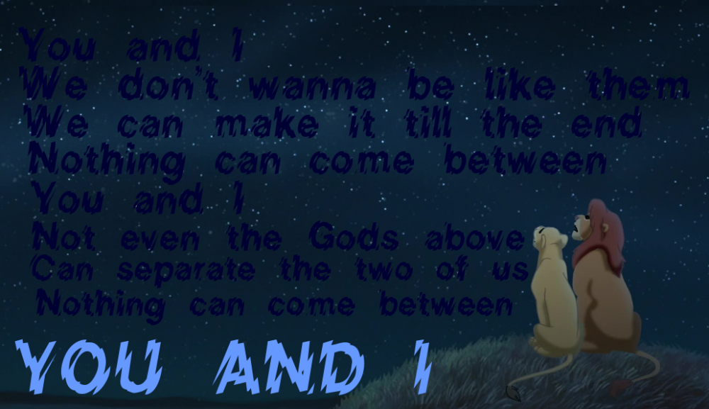 You and I