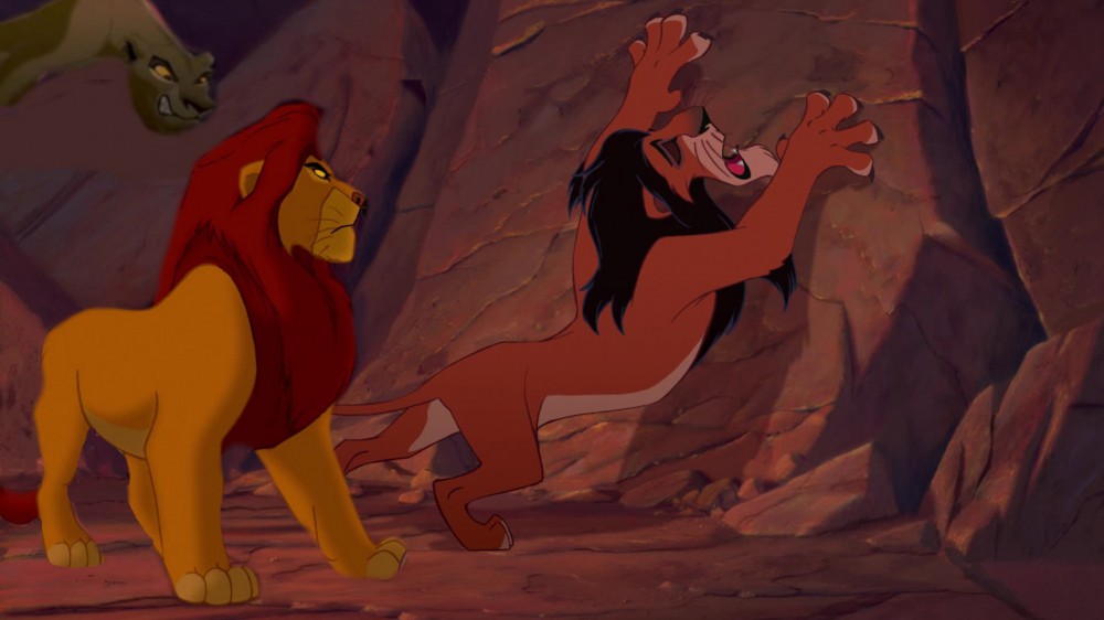 Mufasa se dispute avec son frère . 