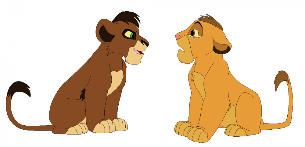 La rencontre entre Kovu et Kopa