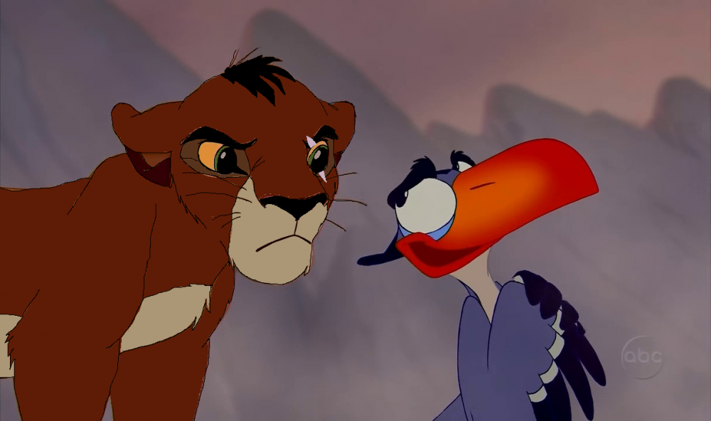 Scar énervé par Zazu