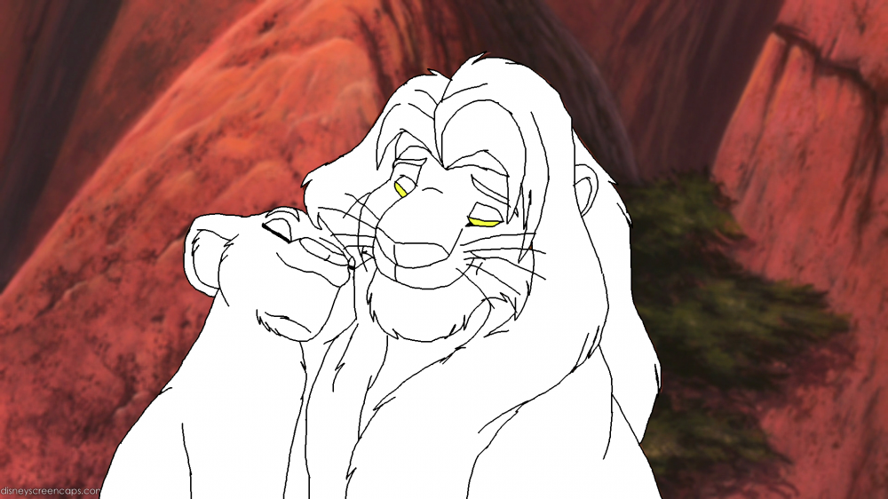 Art trade with Mixed cats- Simba and Nala base
