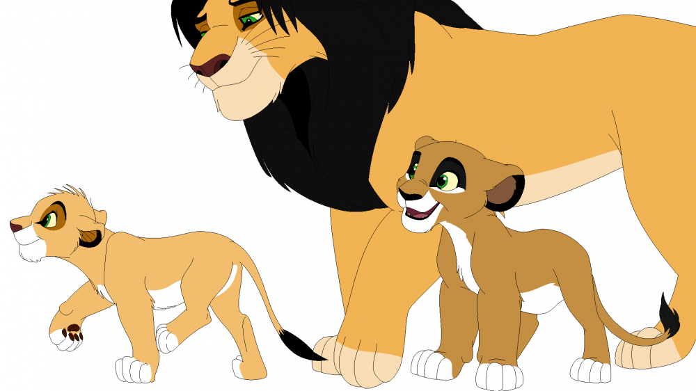 A Father and his cubs!