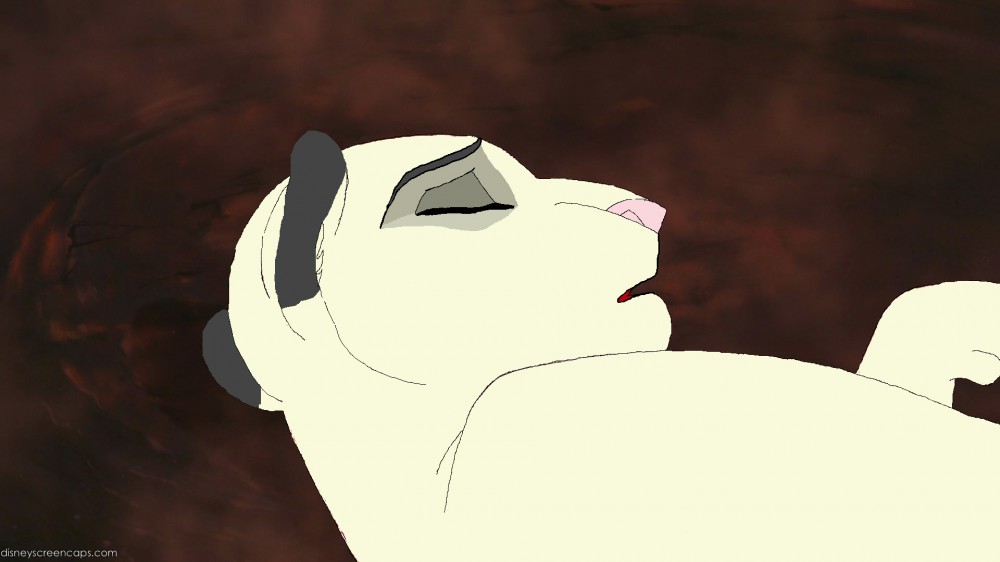 ''... her fur was now covered in warm blood!''