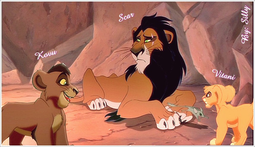 Kovu, Scar and Vitani.