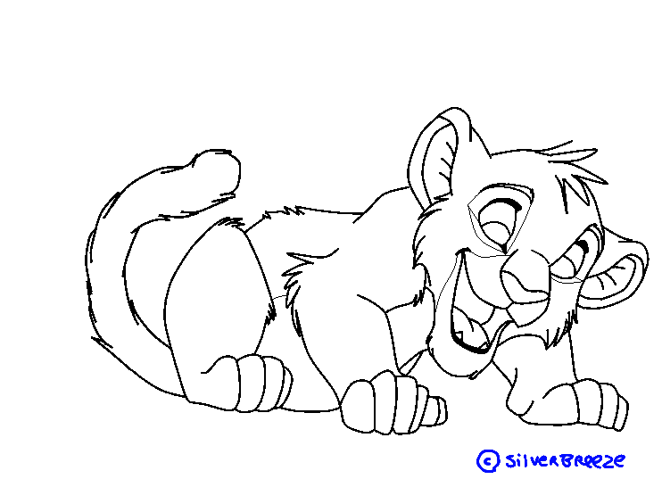 Cheeta cub lineart