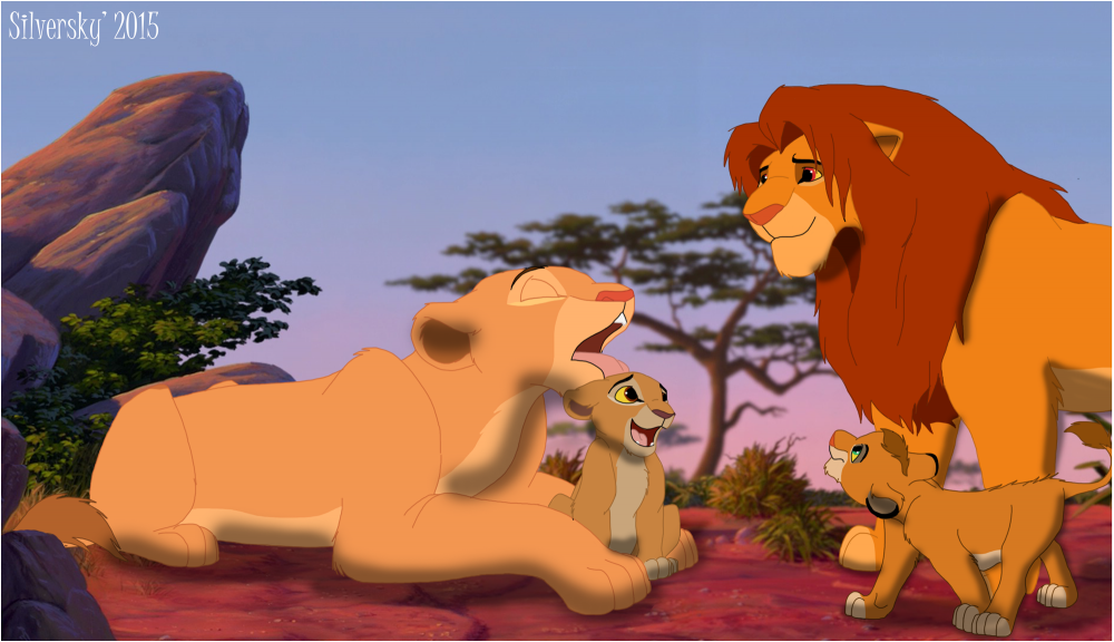 Bon temps en famille - Kiara, Kopa, Nala, Simba