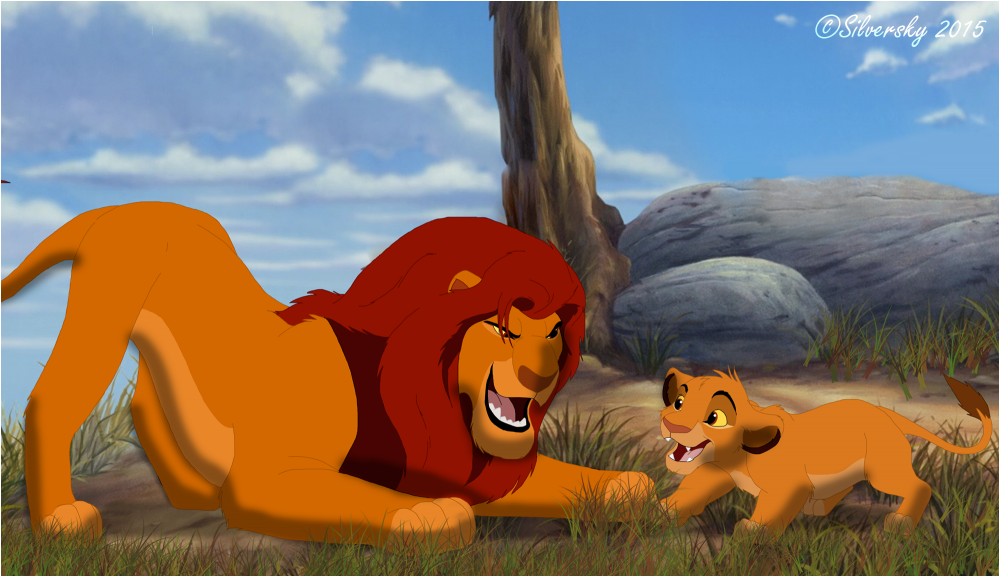 Jeux entre père et fils - Mufasa, Simba