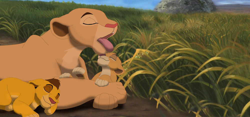 Un moment de tranquillité - Kopa,Nala,Kiara