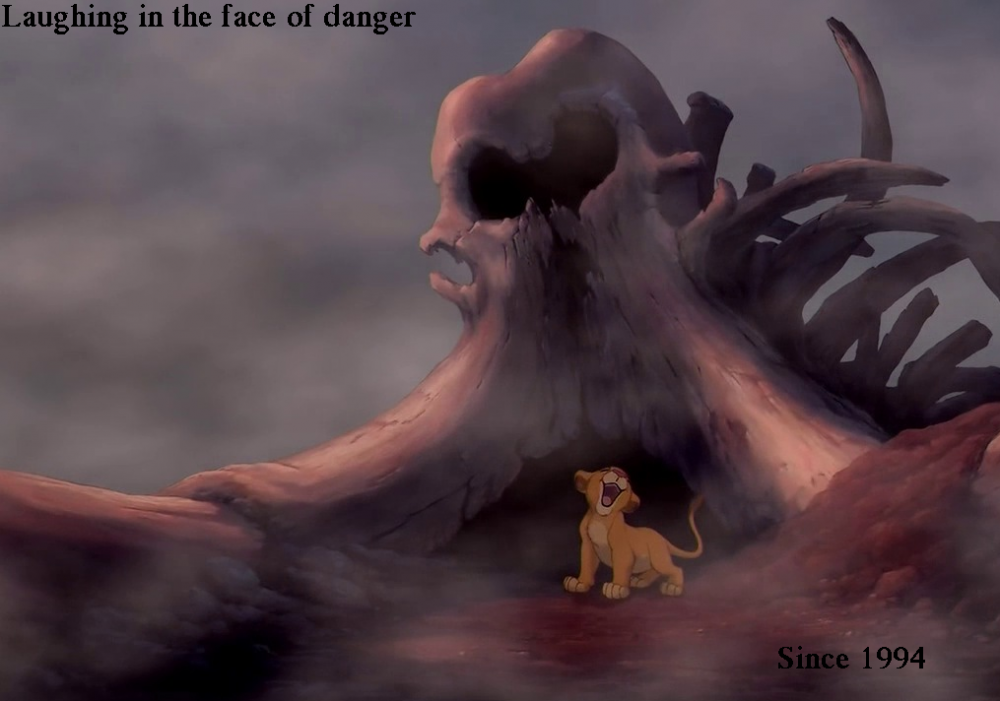 Laughing in the face of danger