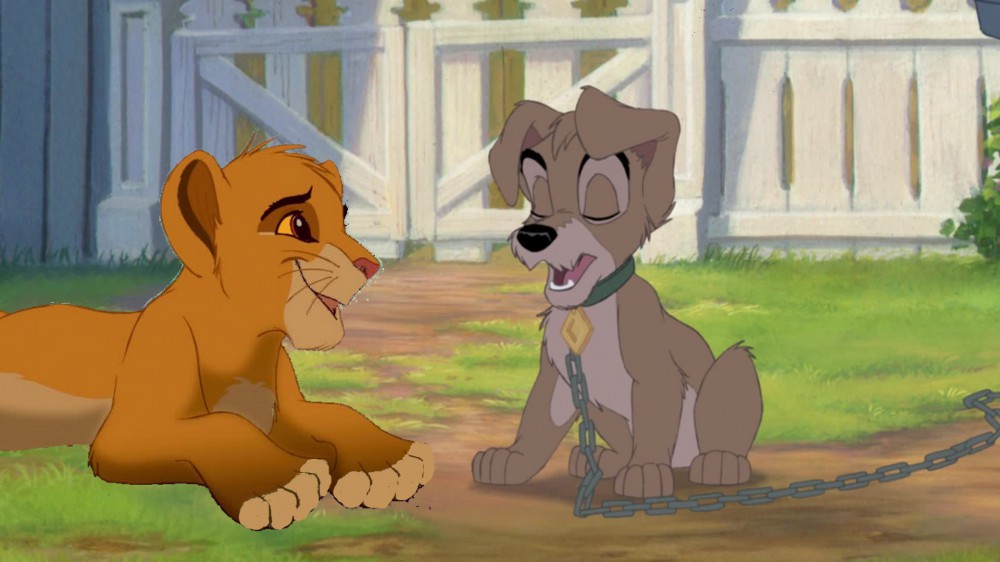 Scamp et Simba ( moi et Echoes ) 