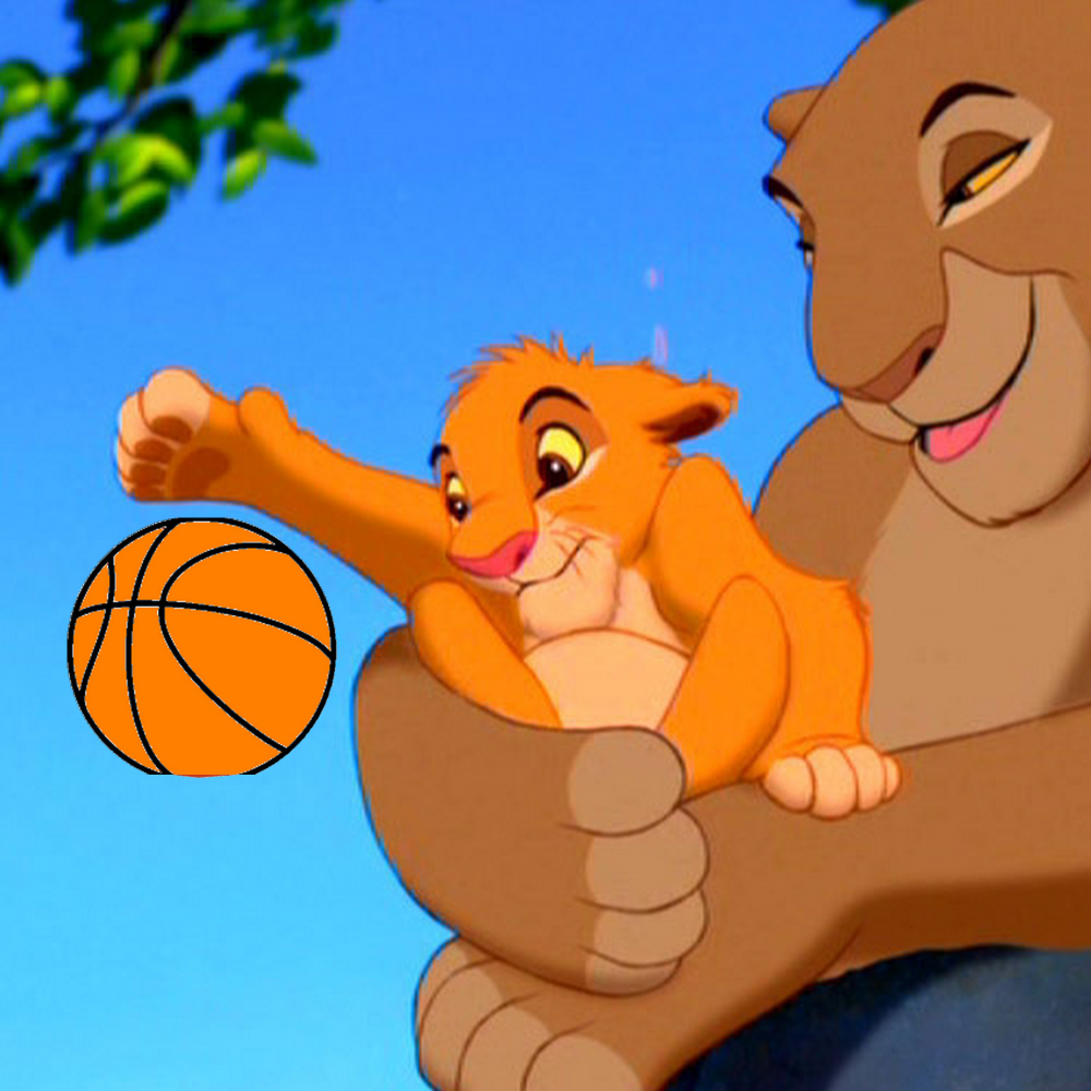 Simba qui joue au Basket 