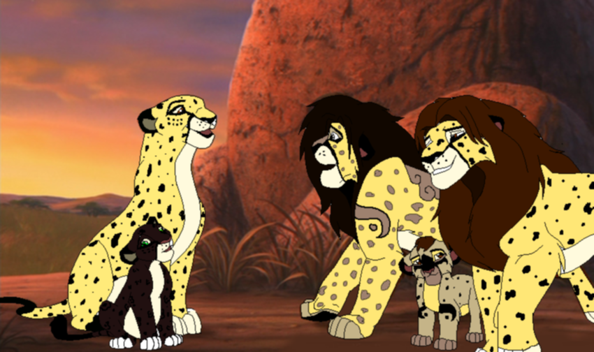 Amber, Cheztic and their cubs