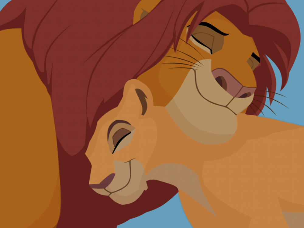 Vector Simba and Kiara