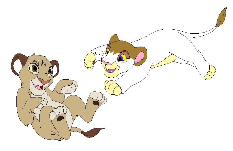 Rihana and allostar as cubs playing!