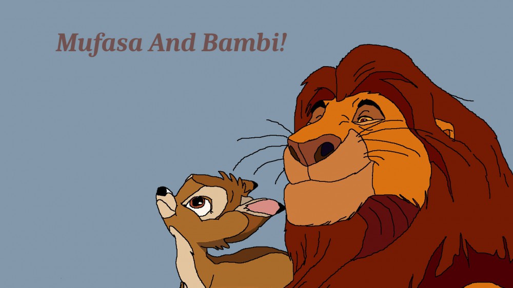 Mufasa and Young Bambi