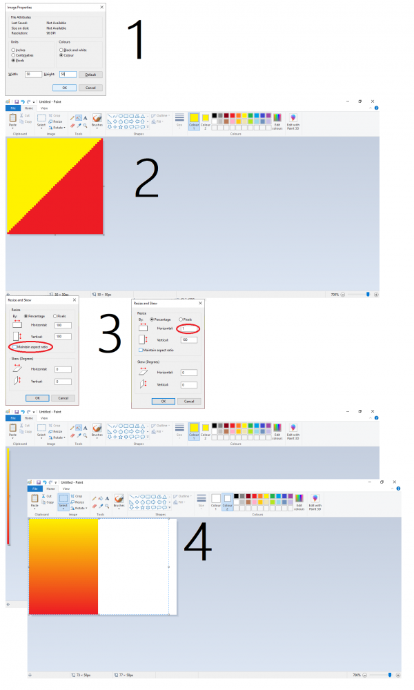 How I blend in MS Paint