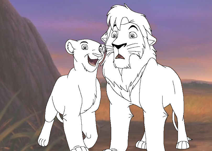 Lion couple blank render (FRIENDS ONLY)