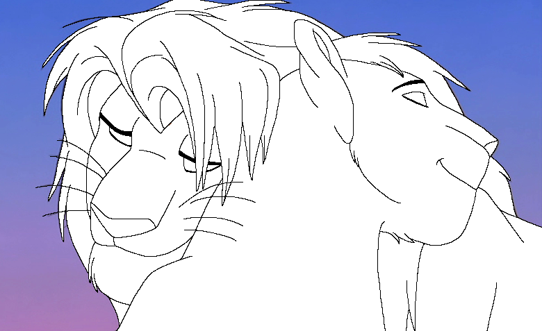 Lion couple 2 blank render (FRIENDS ONLY)