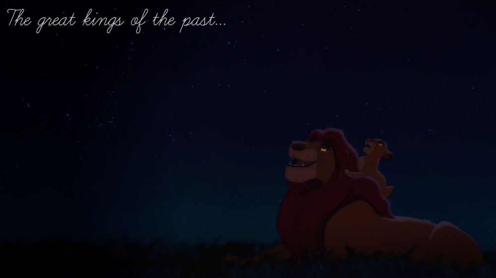 The great kings of the past...