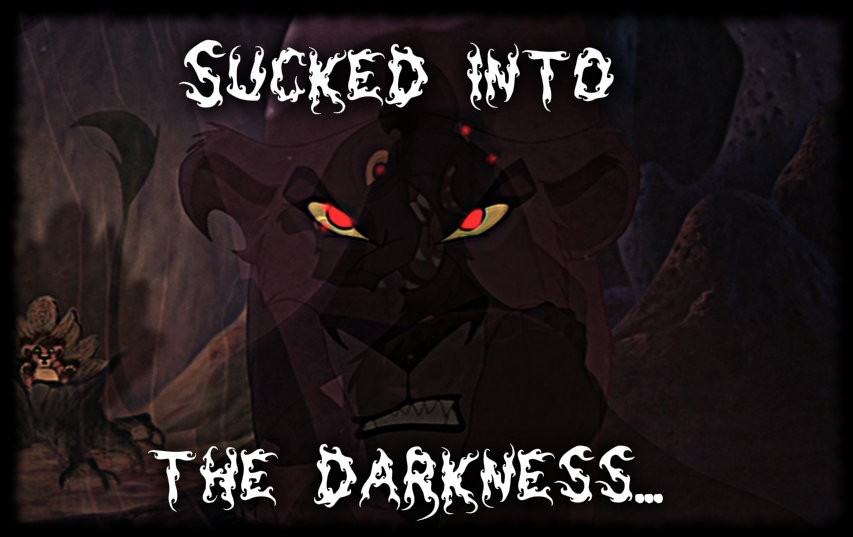 Sucked into the darkness...