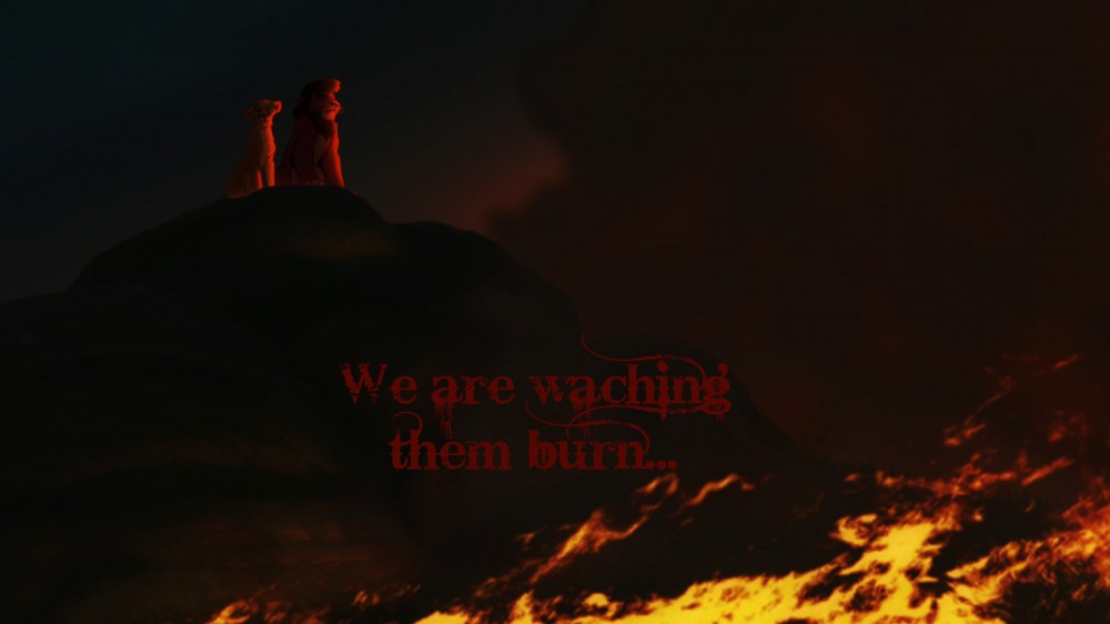 We are watching them burn...