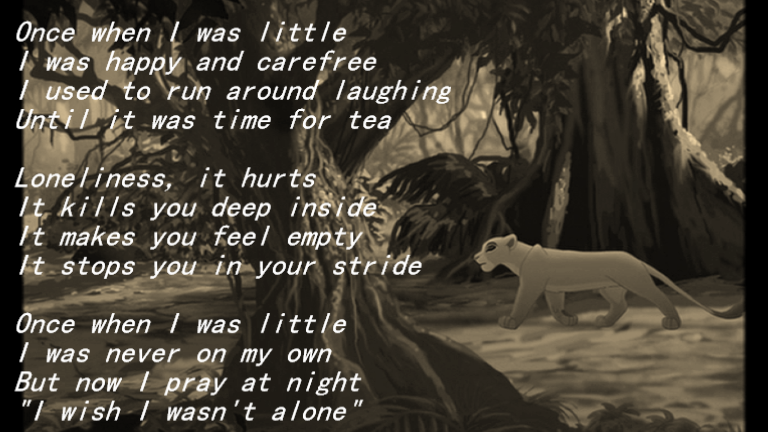I wish I wasn't alone