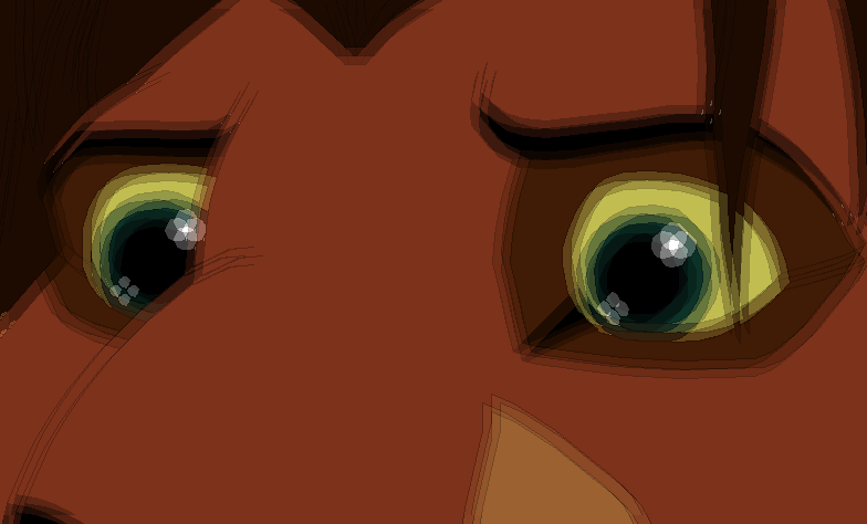 Kovu's eyes are dizzeh!