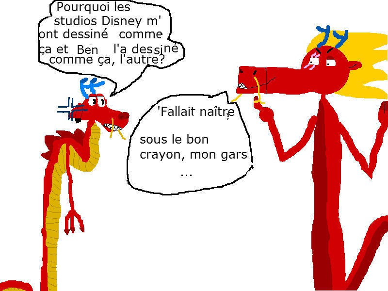 Mushu (disney version) VS Mushu (my version)