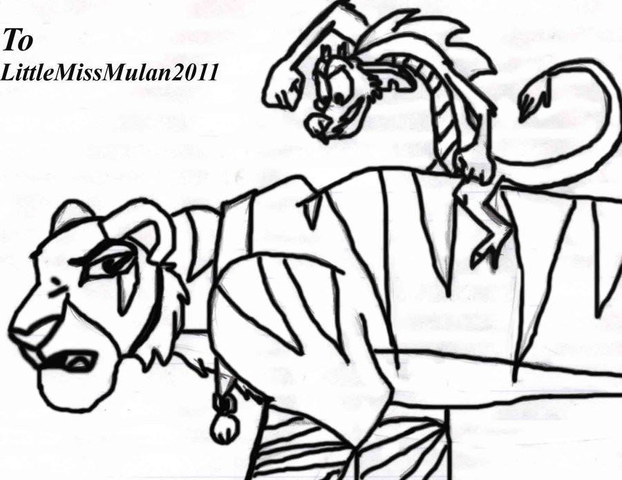 Surprise Lineart for LittleMissMulan2011