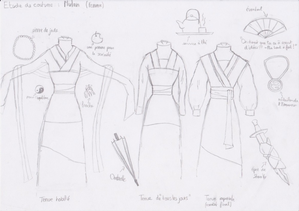 Etude de costume : Mulan (femme)